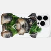 SCHATTIGE WATERVERF SCHNAUZER DOG VERDREVEN IN GRO Case-Mate iPhone CASE (Achterkant (horizontaal))