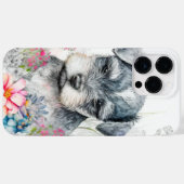 SCHATTIGE WATERVERF SCHNAUZER PUPPY DOG Case-Mate iPhone CASE (Achterkant (horizontaal))