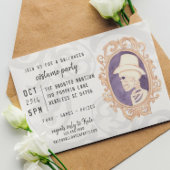 Schattige Waterverf Skelet ingelijst Portret Hallo Kaart