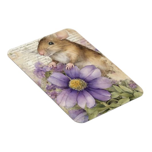 Schattige Waterverf  Spring Mouse Magneet (Rechterzijde)