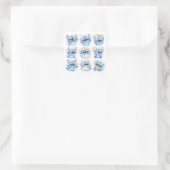 Schattige Waterverf Stitch Vierkante Sticker (Tas)