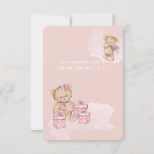 Schattige Waterverf Teddy Bear Baby shower Bedankkaart (Achterkant)