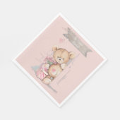 Schattige Waterverf Teddy Bear Baby shower Servet (Hoek)