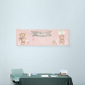 Schattige Waterverf Teddy Bear Baby shower Spandoek (Beurs)