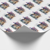 Schattige Waterverf Uil Cadeaupapier (Hoek)