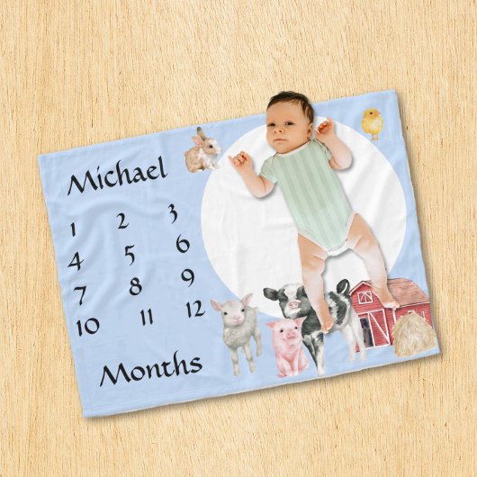 Schattige Waterverf van landbouwhuisdieren - Keepo Fleece Deken