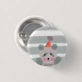 Schattige Waterverf Verjaardag Panda Ronde Button 3,2 Cm (Voorkant /achterkant)