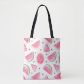 Schattige Waterverf Watermeloen Canvas tas (Voorkant)