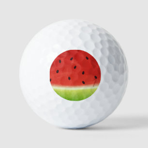 Schattige waterverf watermeloen enorme grappige pl golfballen