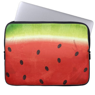 Schattige waterverf watermeloen enorme grappige pl laptop sleeve