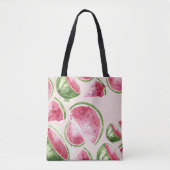 Schattige Waterverf Watermeloen Tote Bag (Voorkant)