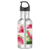Schattige Waterverf Watermeloen Waterfles (Achterkant)