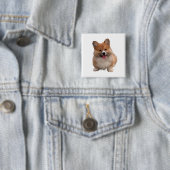 Schattige Waterverf Welsh Corgi Button (In situ)