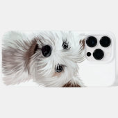 SCHATTIGE WATERVERF WEST HOOGLAND WHITTERRIER Case-Mate iPhone CASE (Achterkant (horizontaal))