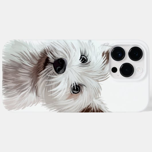 SCHATTIGE WATERVERF WEST HOOGLAND WHITTERRIER Case-Mate iPhone CASE (Achterkant (horizontaal))