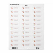 Schattige waterverf winter kerst retouradres etiket (Full Sheet)