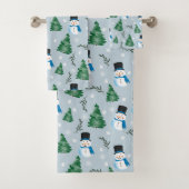 Schattige Waterverf wintersneeuwpatroon Bad Handdoek (Insitu)