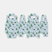 Schattige Waterverf wintersneeuwpatroon Bedankdoosjes (Uitgevouwen)