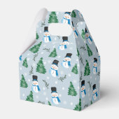 Schattige Waterverf wintersneeuwpatroon Bedankdoosjes (Voorkant Zijde)