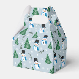 Schattige Waterverf wintersneeuwpatroon Bedankdoosjes