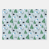 Schattige Waterverf wintersneeuwpatroon Inpakpapier Vel (Voorkant 3)