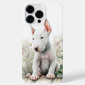 SCHATTIGE WATERVERF WITTE BULL TERRIER PUPPY DOG Case-Mate iPhone CASE (Achterkant)