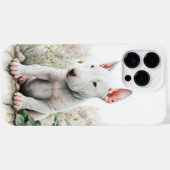 SCHATTIGE WATERVERF WITTE BULL TERRIER PUPPY DOG Case-Mate iPhone CASE (Achterkant (horizontaal))