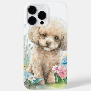 SCHATTIGE WATERVERF WITTE POEDEL PUPPY HOND Case-Mate iPhone 14 PRO MAX HOESJE