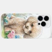 SCHATTIGE WATERVERF WITTE POODLE POPPY DOG Case-Mate iPhone CASE (Achterkant (horizontaal))