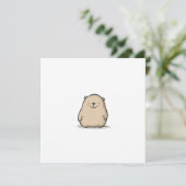 Schattige Waterverf Wombat Feestdagenkaart (Staand voorkant)