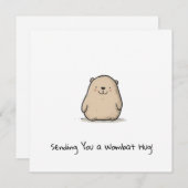Schattige Waterverf Wombat Feestdagenkaart (Voorkant / Achterkant)