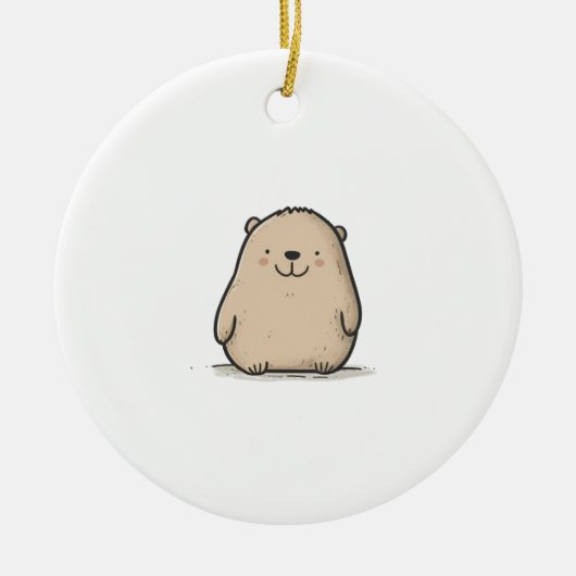 Schattige Waterverf Wombat Keramisch Ornament (Voorkant)