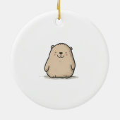 Schattige Waterverf Wombat Keramisch Ornament (Achterkant)
