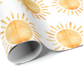 Schattige waterverf zon cadeaupapier (Rol Hoek)