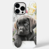 SCHATTIGE WATERVERF ZWARTE LABRADOR RETRIEVER DOG Case-Mate iPhone CASE (Achterkant)