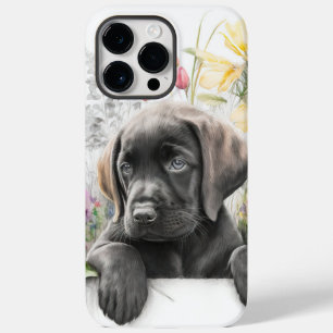 SCHATTIGE WATERVERF ZWARTE LABRADOR RETRIEVER DOG Case-Mate iPhone 14 PRO MAX HOESJE