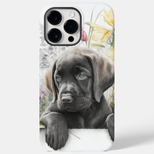 SCHATTIGE WATERVERF ZWARTE LABRADOR RETRIEVER DOG Case-Mate iPhone CASE (Achterkant)