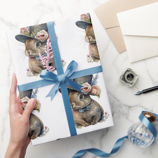 Schattige waterverfkonijn cadeaupapier (Geschenken)