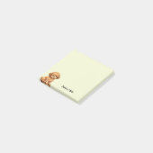 Schattige waterverfpoedel trendy op maat post-it® notes (Schuin)