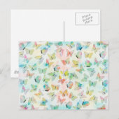 Schattige waterverven verven vlinderpatroon briefkaart (Voorkant / Achterkant)