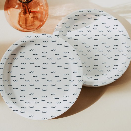 Schattige Wave Pattern Verjaardagspapier Bord
