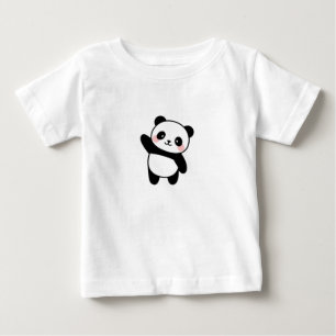 Schattige Waving Kleine Panda Kawaii Kinderen Illu