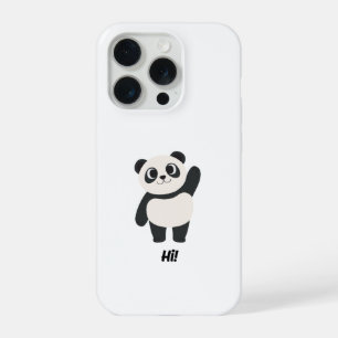 Schattige Waving Panda "Hallo" Vriendelijke Cartoo iPhone 15 Pro Case