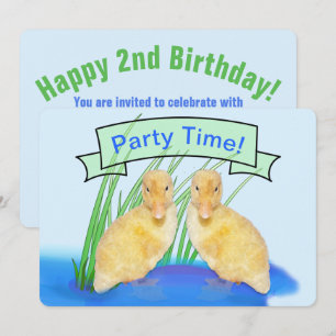 Schattige Wazige Gele Eendjes Kinderverjaardag Kaart