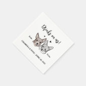 Schattige We Do Too 2 Dogs Wedding Napkins Servet (Hoek)