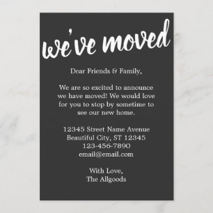 Schattige We hebben Black Pattern Moving-aankondig Aankondiging