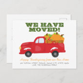 Schattige We hebben Thanksgiving pompoen truck bew Aankondigingskaart (Voorkant / Achterkant)