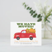 Schattige We hebben Thanksgiving pompoen truck bew Aankondigingskaart (Staand voorkant)