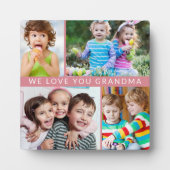 Schattige We Love You Oma 4 Fotocollage Roze Fotoplaat (Voorkant)