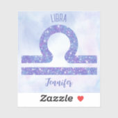 Schattige Weegschaal Astrologie Teken Gepersonalis Sticker (Vel)